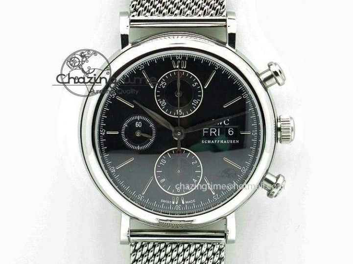 MIROTIME 0502 Lightweight Portugieser Automatic SS IW501708 APSF 1:1 Best Edition Light Blue Dial on Gray Leather Strap A 7012